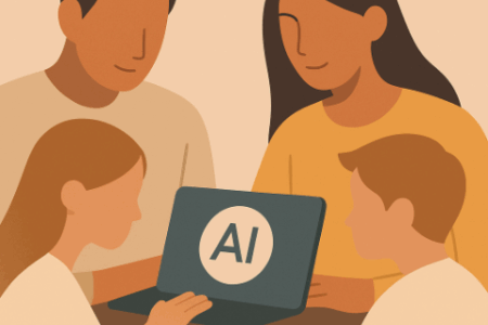 A family talking about AI